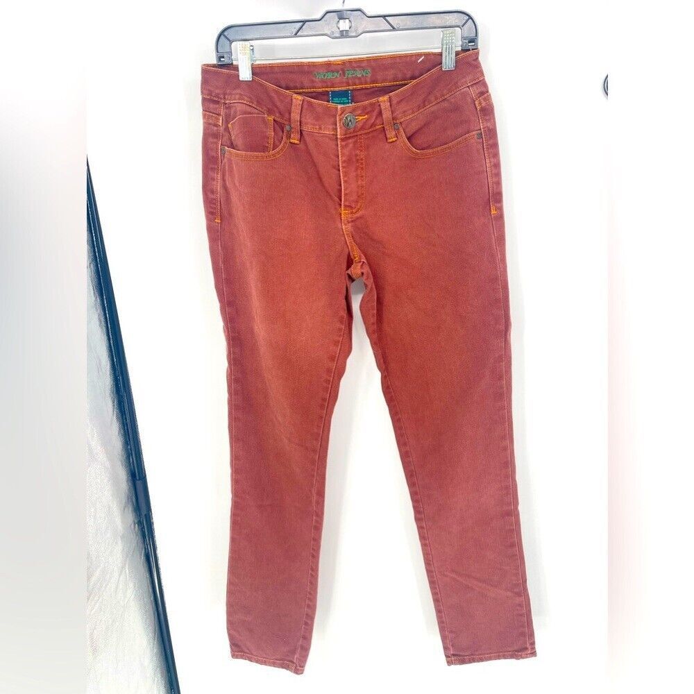 WORN Jeans Brick‎ Red Denim Womens Size 6 / 28 Colored Wash Casual